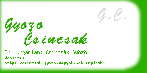 gyozo csincsak business card