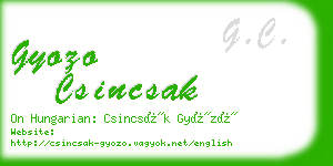 gyozo csincsak business card